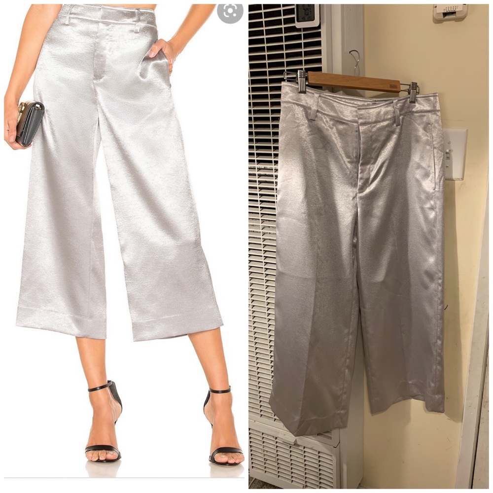 Vince metallic wide crop pant size 10 = size L